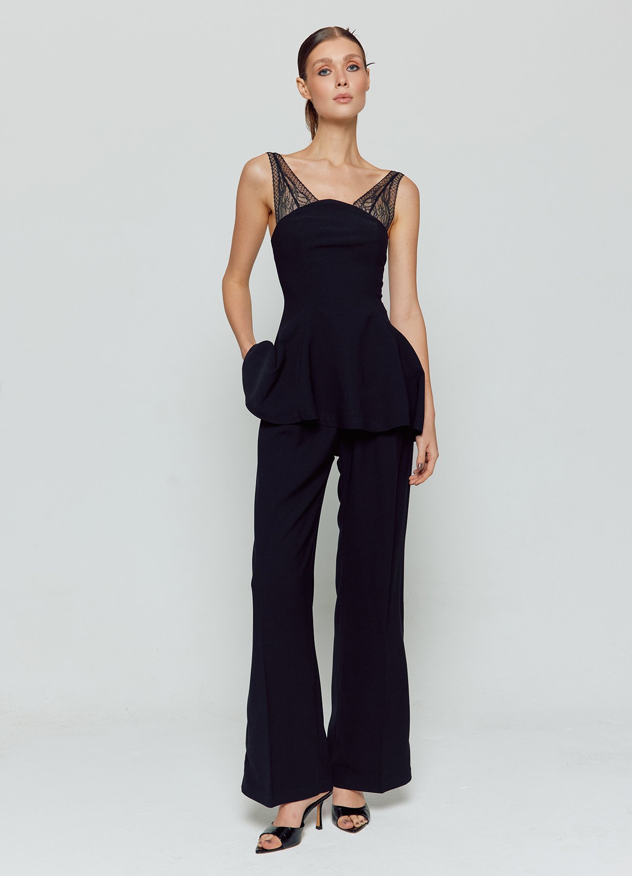 Crepe Strapless Bustier